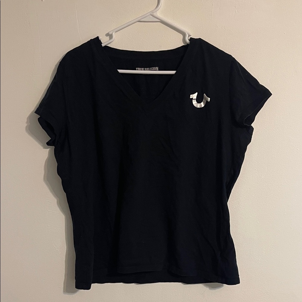 True Religion Black Short Sleeve Tee